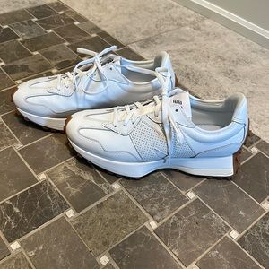 New Balance 327 - white leather Sea Salt with Black